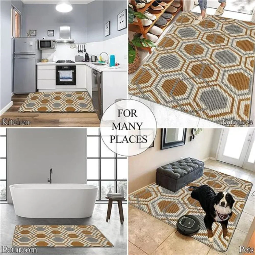 Indoor Doormat Entryway Door Rug, Non Slip Absorbent Mats (32